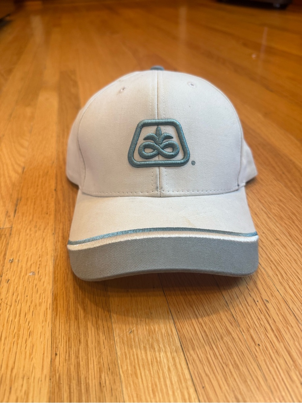 Corteva Beige Baseball Cap with Teal Accent